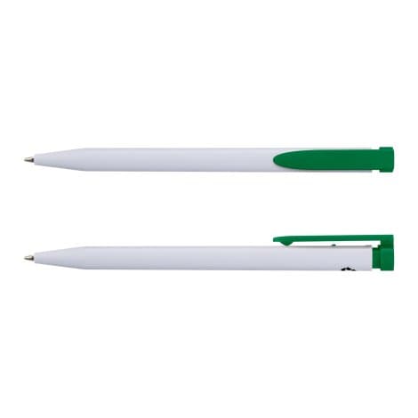 White/Dark Green