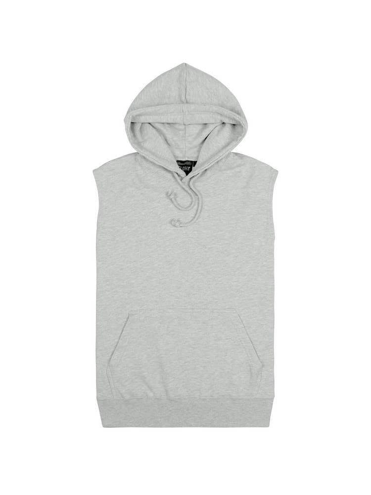 Sleeveless Pullover Hoodie Grey Marle