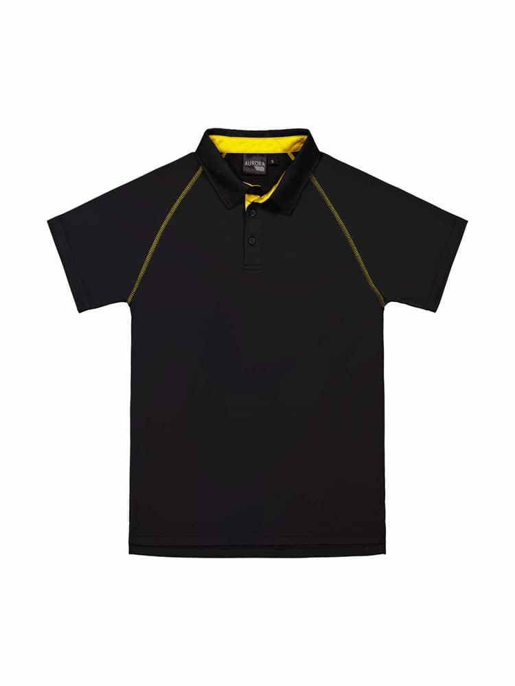 XT Performance Polo - Kids Black/Gold