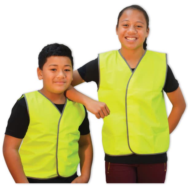 KIDS HI VIZ SAFETY VEST YELLOW 