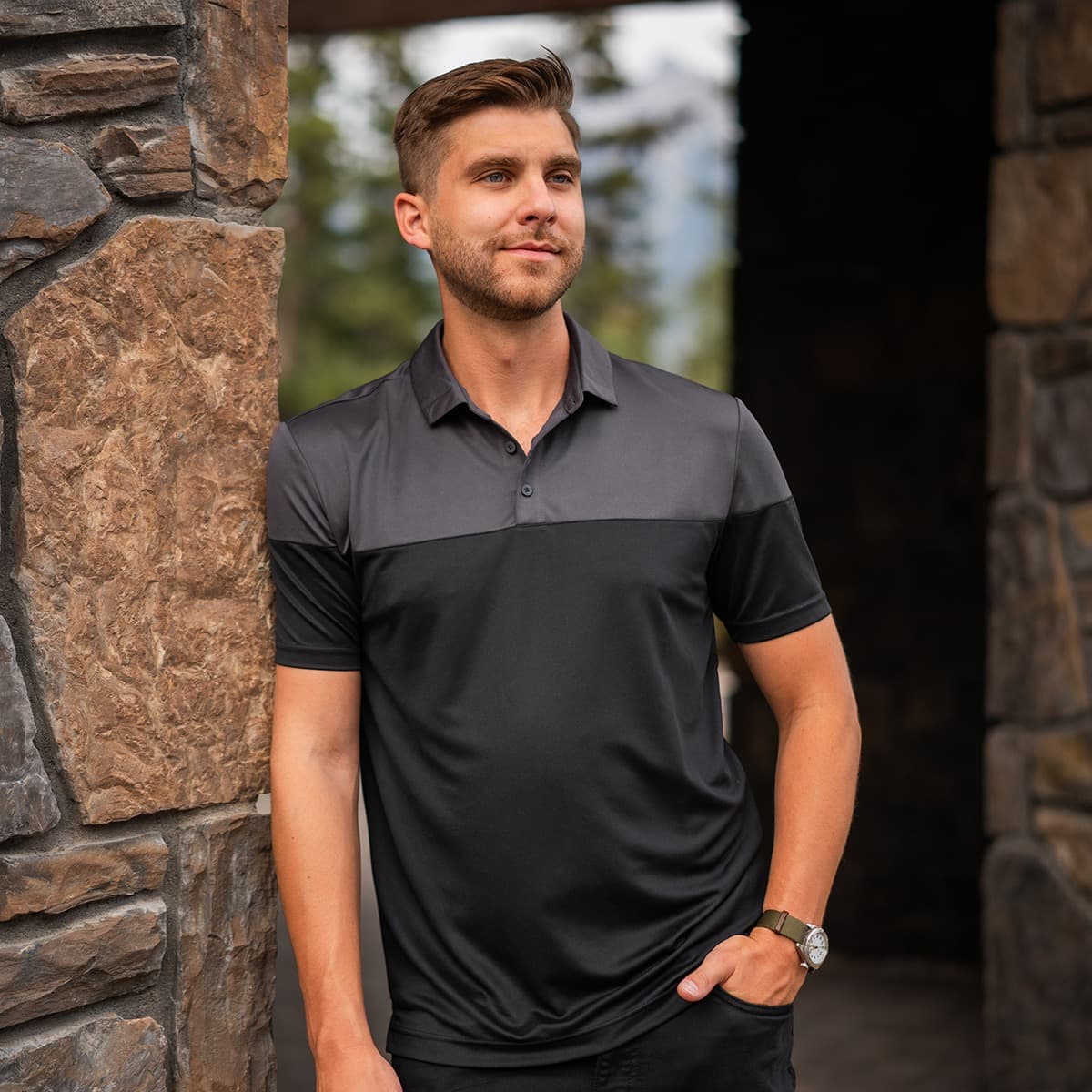 MEN'S MONTEREY 2-TONE POLO