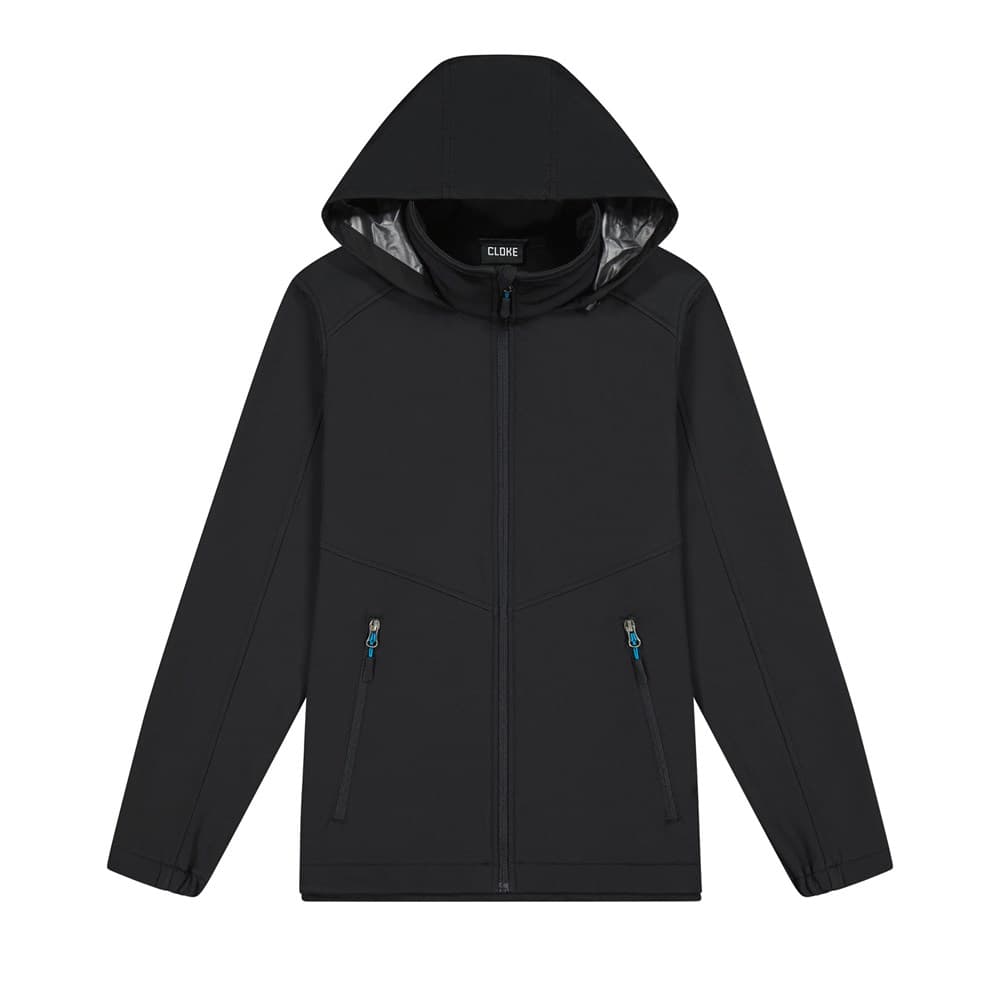Aspiring Jkt Wmns - Contrast Zip Pulls Black/Aqua