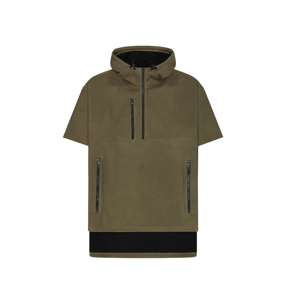 Short Sleeved - Hauroko Windproof Fleece Khaki
