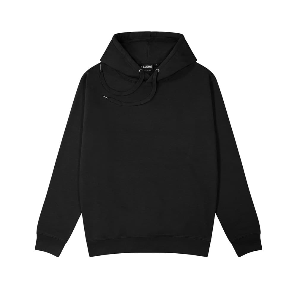 Pocketless Hoodie Black