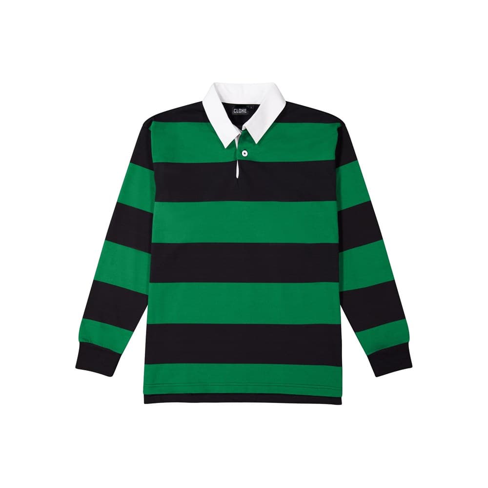 Striped Rugby Jersey Black/Kelly