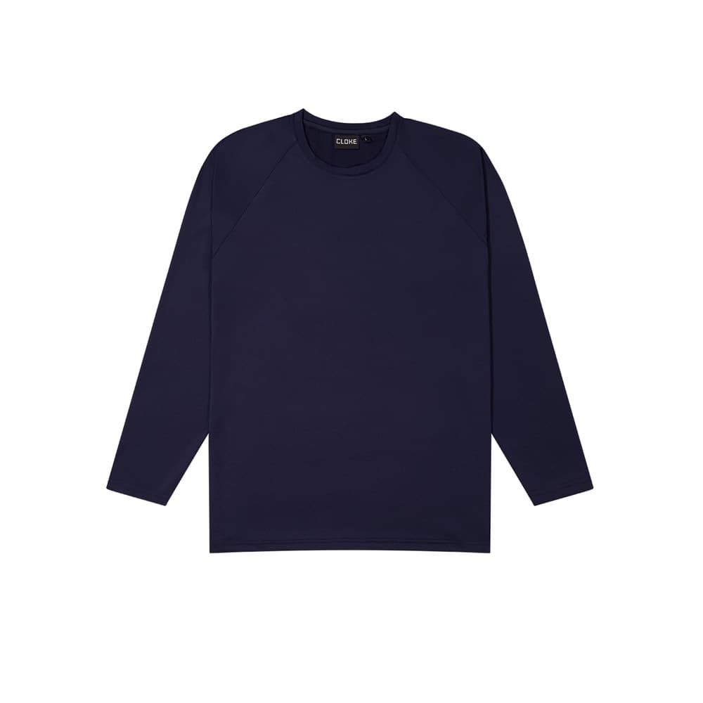 Adults Stadium LS Tee Navy